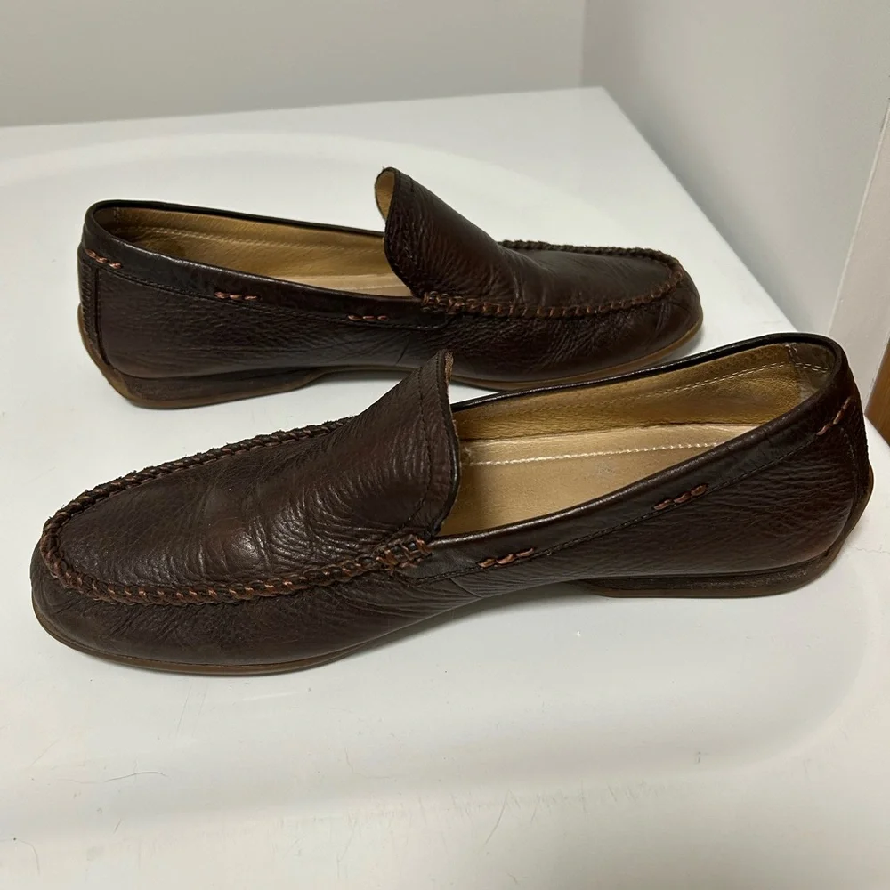 Frye Dark‎ Brown Leather Slip-On Loafers